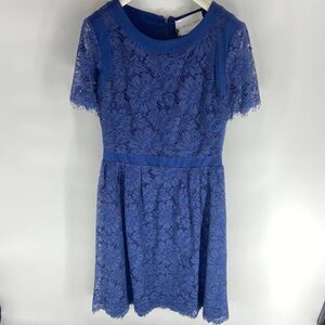 Giorgio Grati Blue Lace knee length pleat skirt dress Dress NWT Womens IT 40